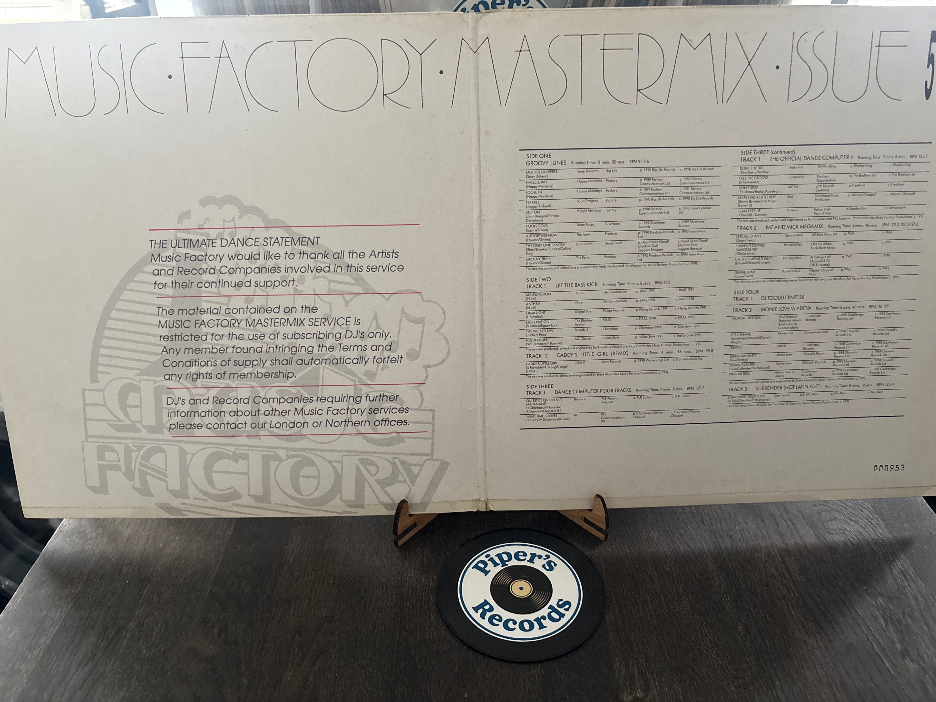 Various – Music Factory Mastermix – Issue 57 (2×12", UK 1991)