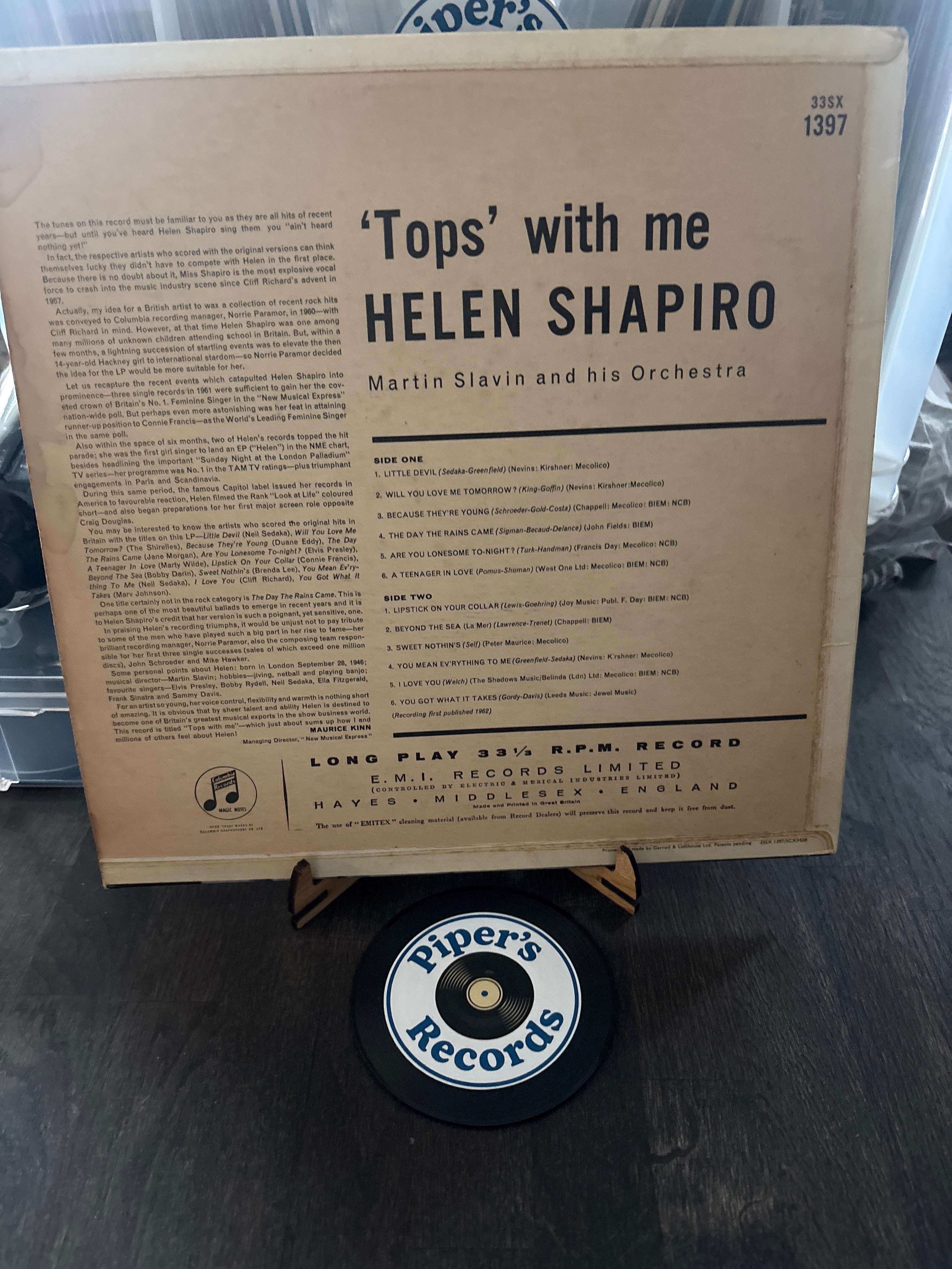 Helen Shapiro – Tops With Me (UK Mono LP, 1962)