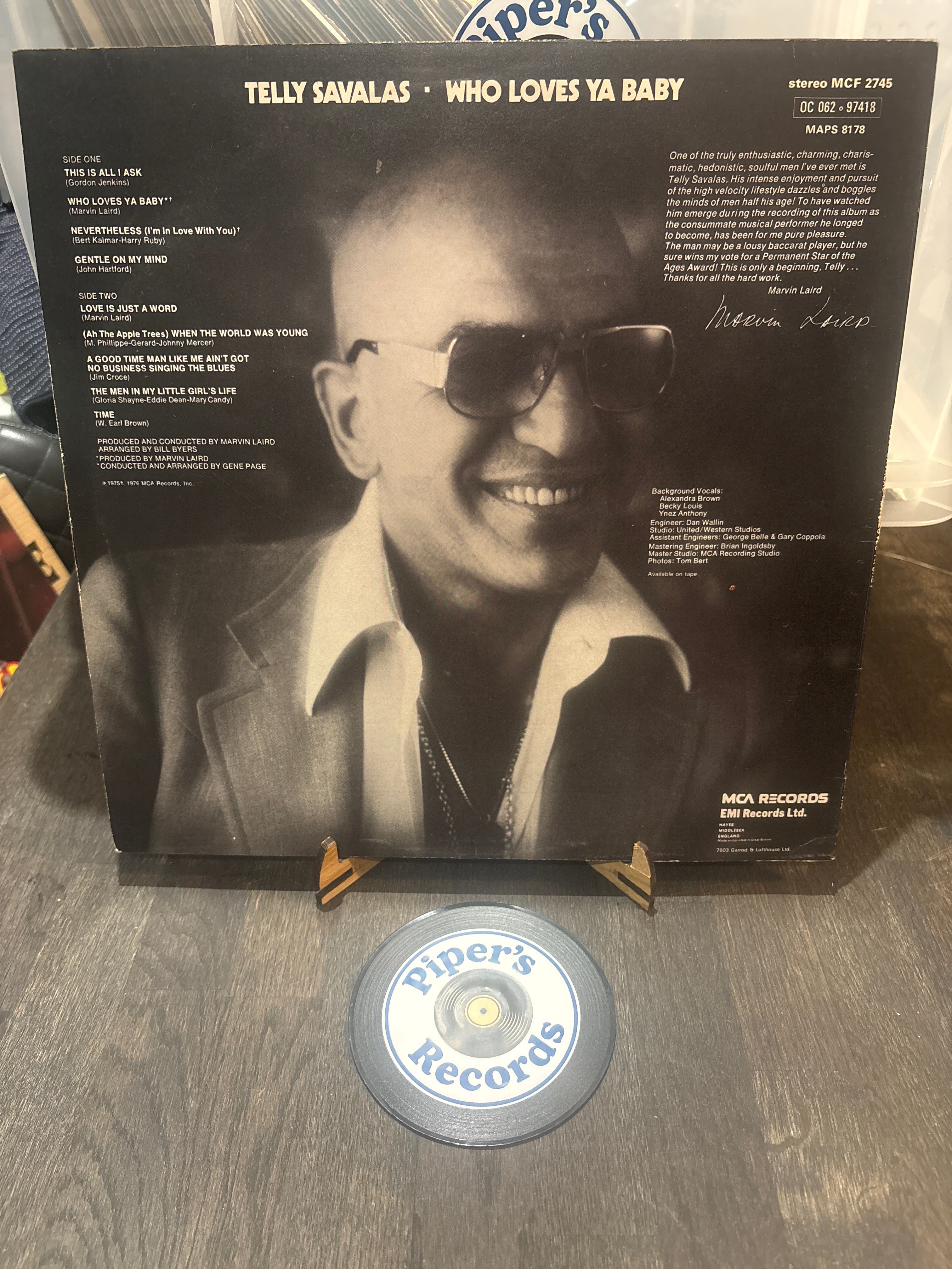 Telly Savalas – Who Loves Ya Baby (LP)