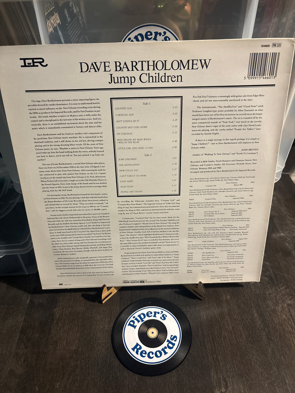 Dave Bartholomew – Jump Children
LP, Compilation (1983 France Pressing)