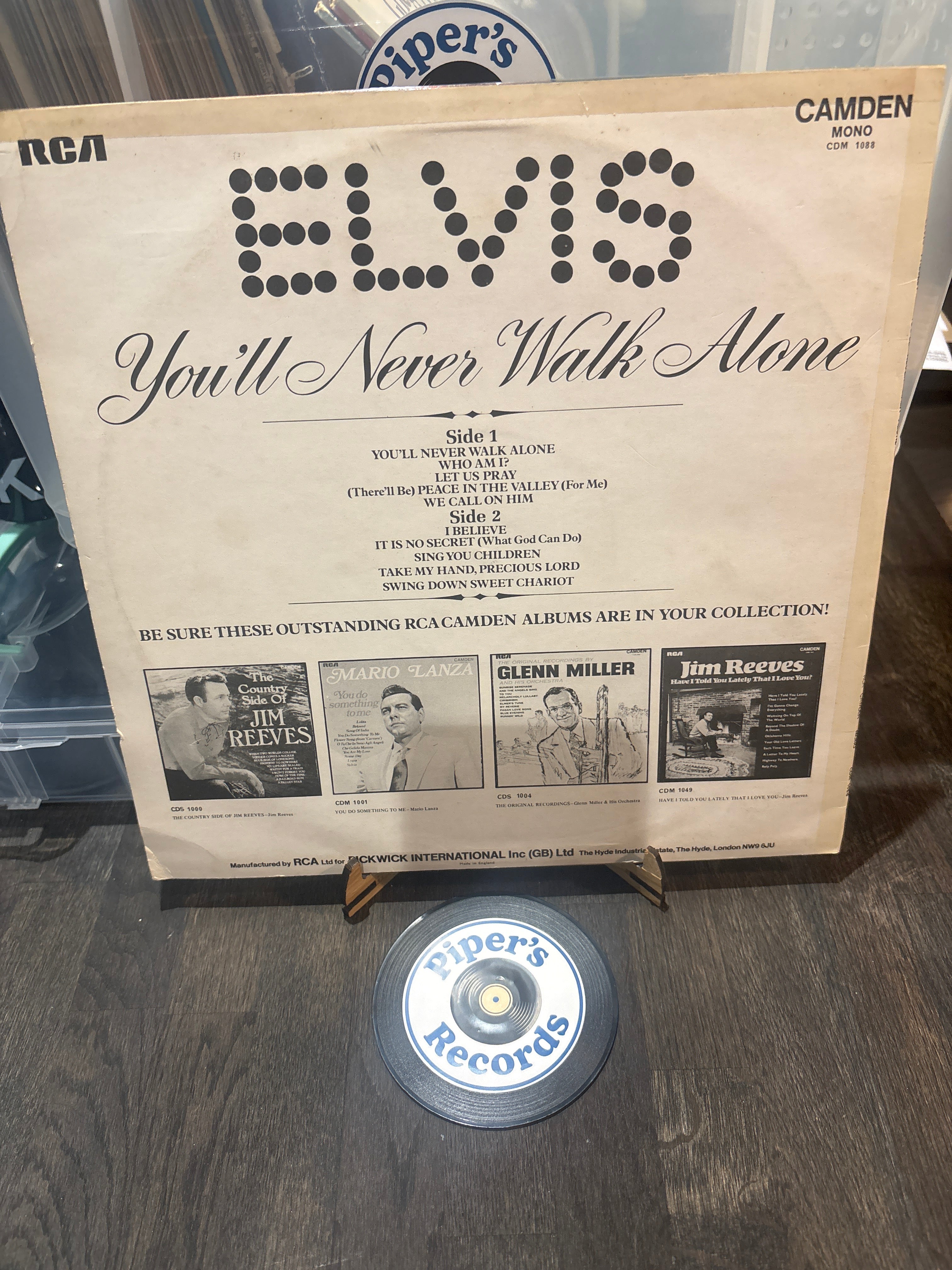 Elvis Presley – You'll Never Walk Alone (1971 UK LP, Mono)