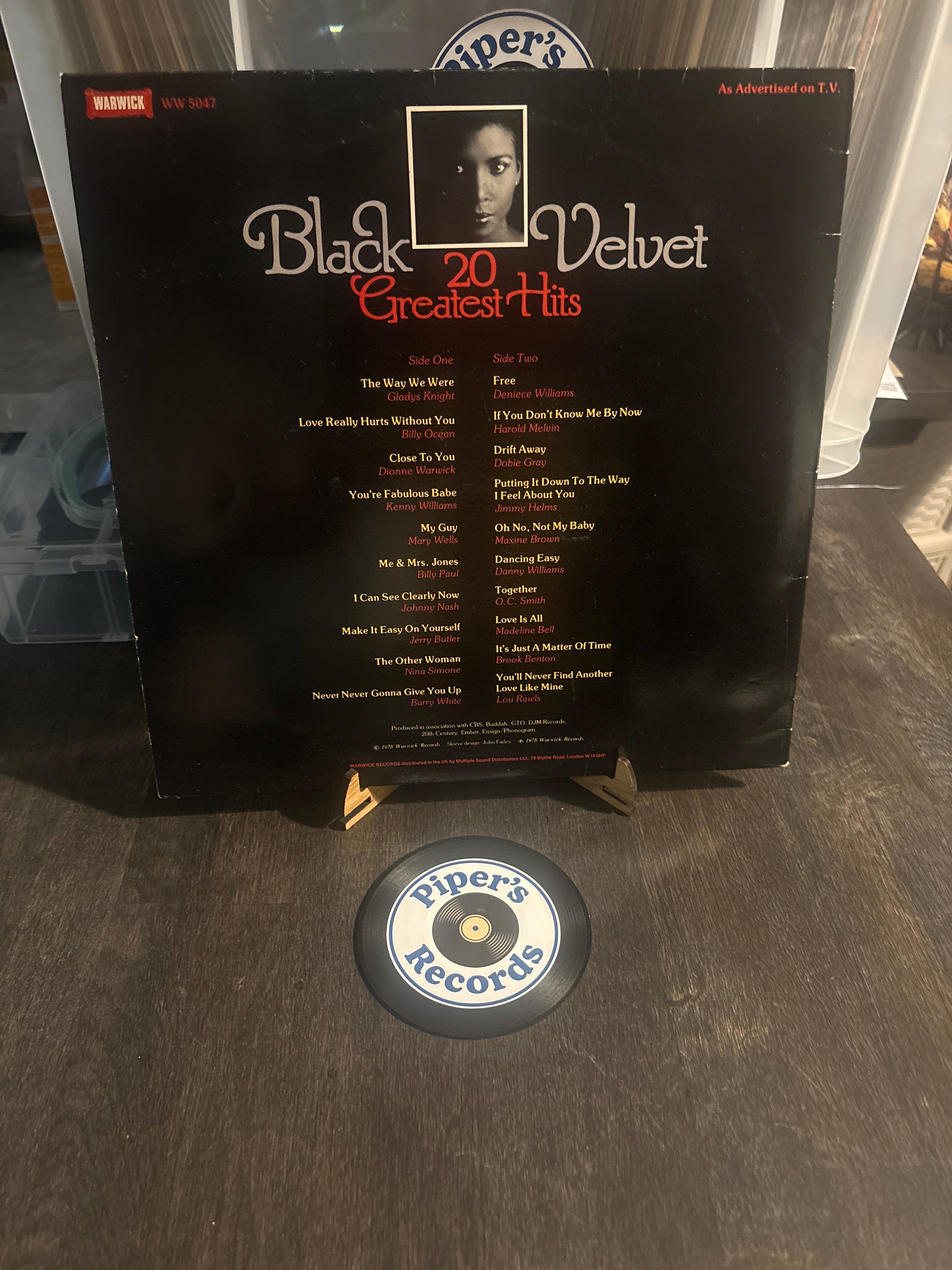 Various Artists – Black Velvet: 20 Greatest Hits (LP, Compilation)