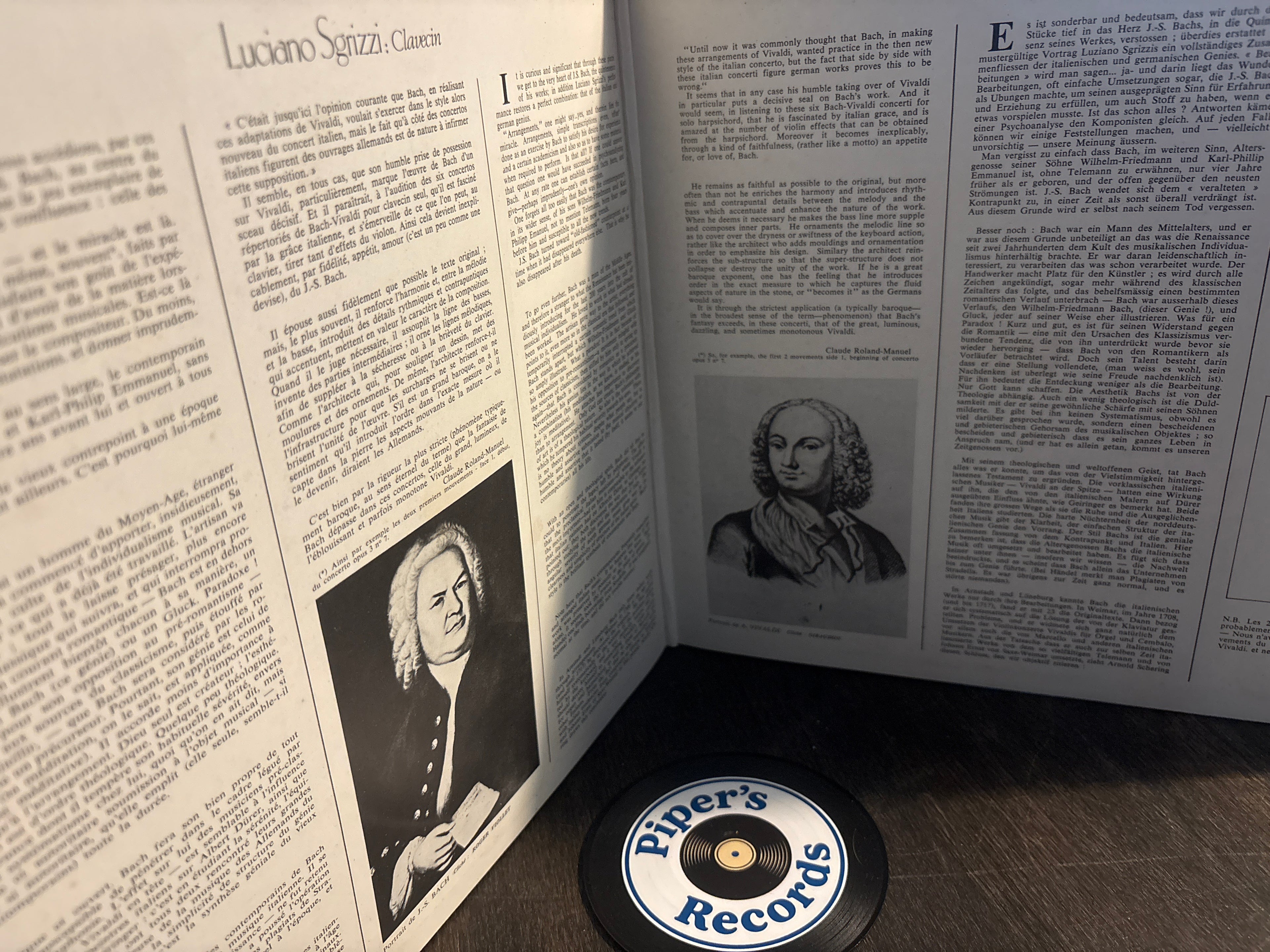 Vivaldi – Concertos de Vivaldi, transcrits pour clavecin seul par J.S. Bach
Luciano Sgrizzi