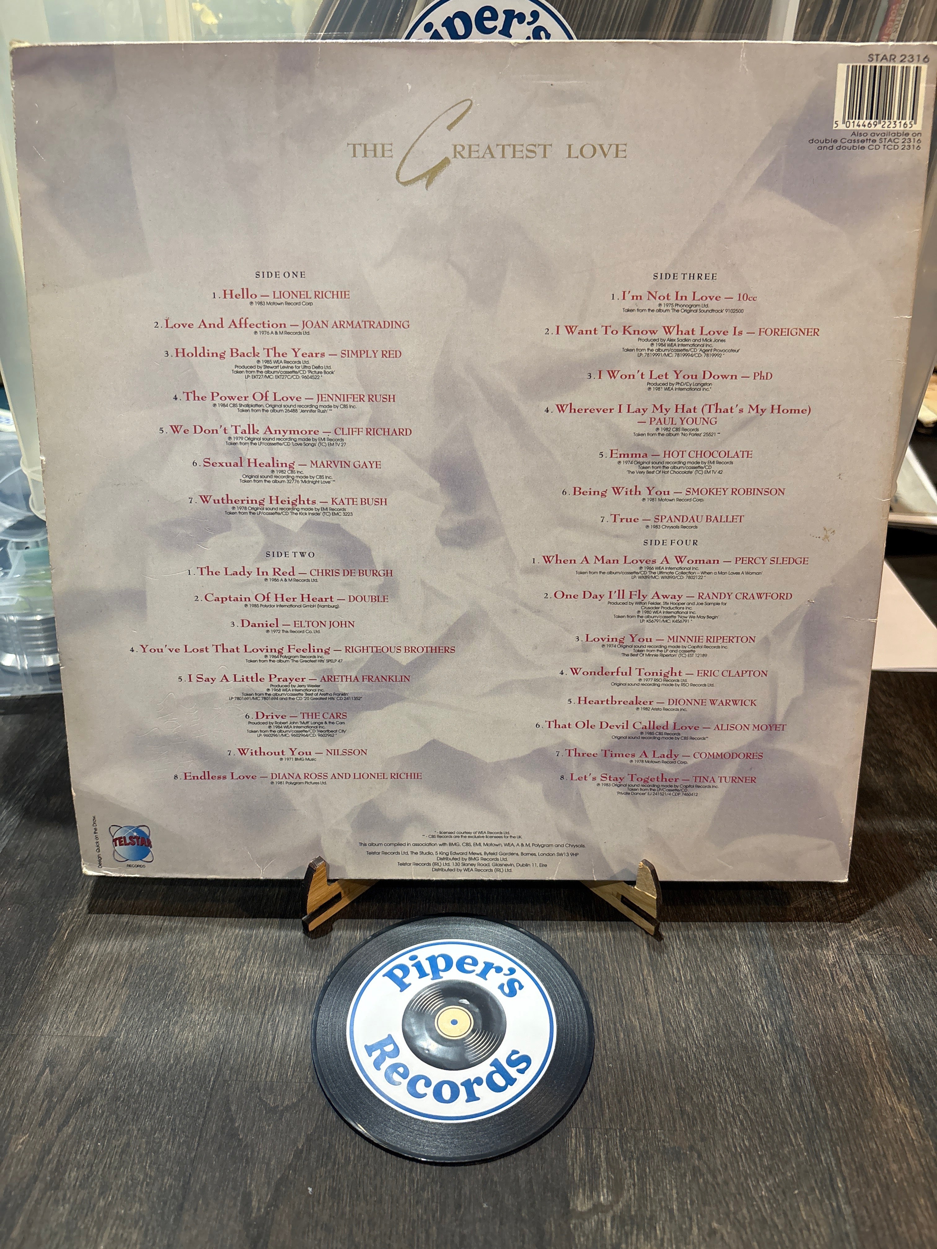 Various Artists – The Greatest Love (2×LP, Gatefold)
