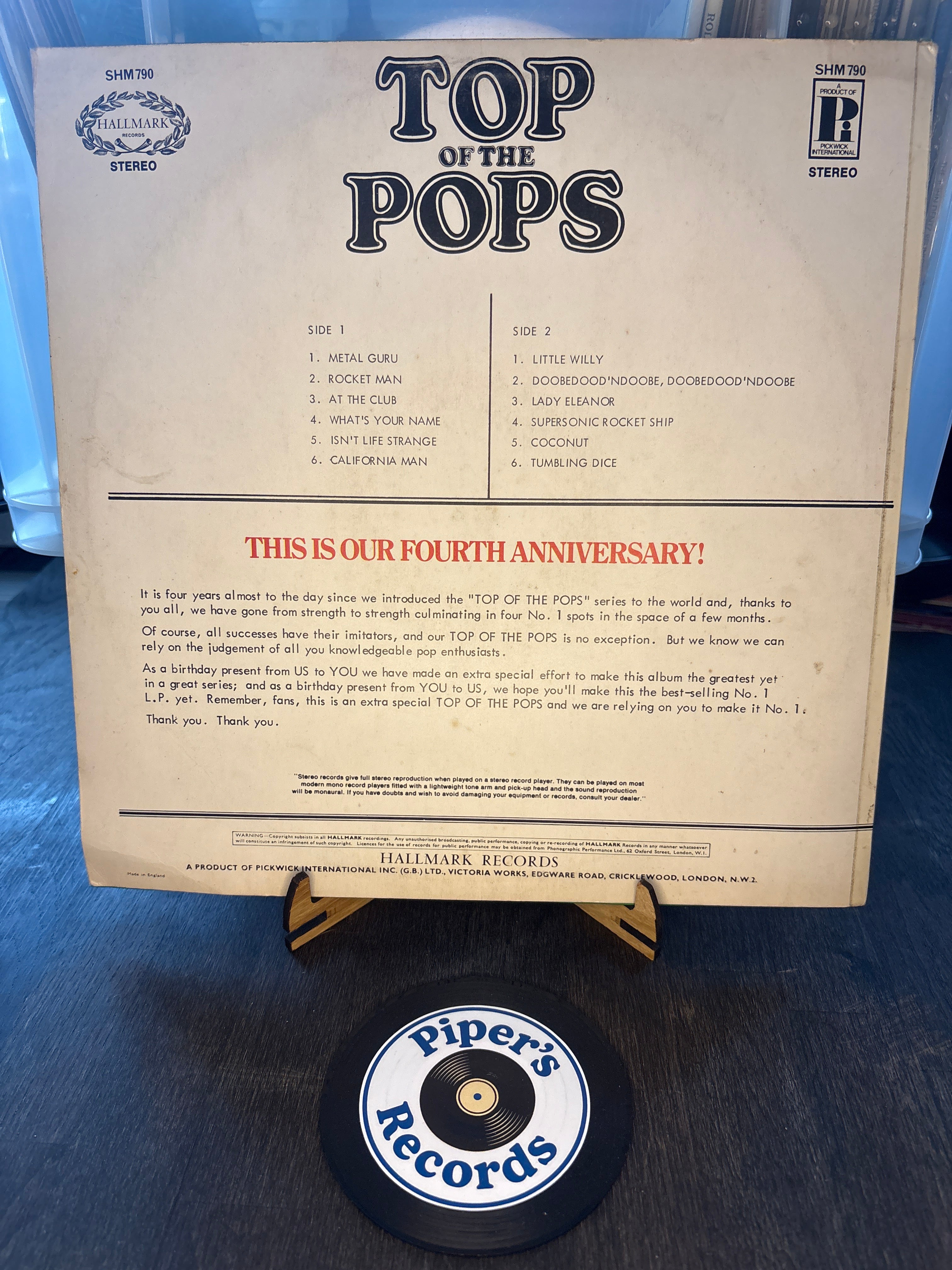 Top of the Pops – Volume 24 (1972 UK LP) – SHM 790