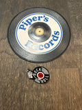 Rock and roll pin badge