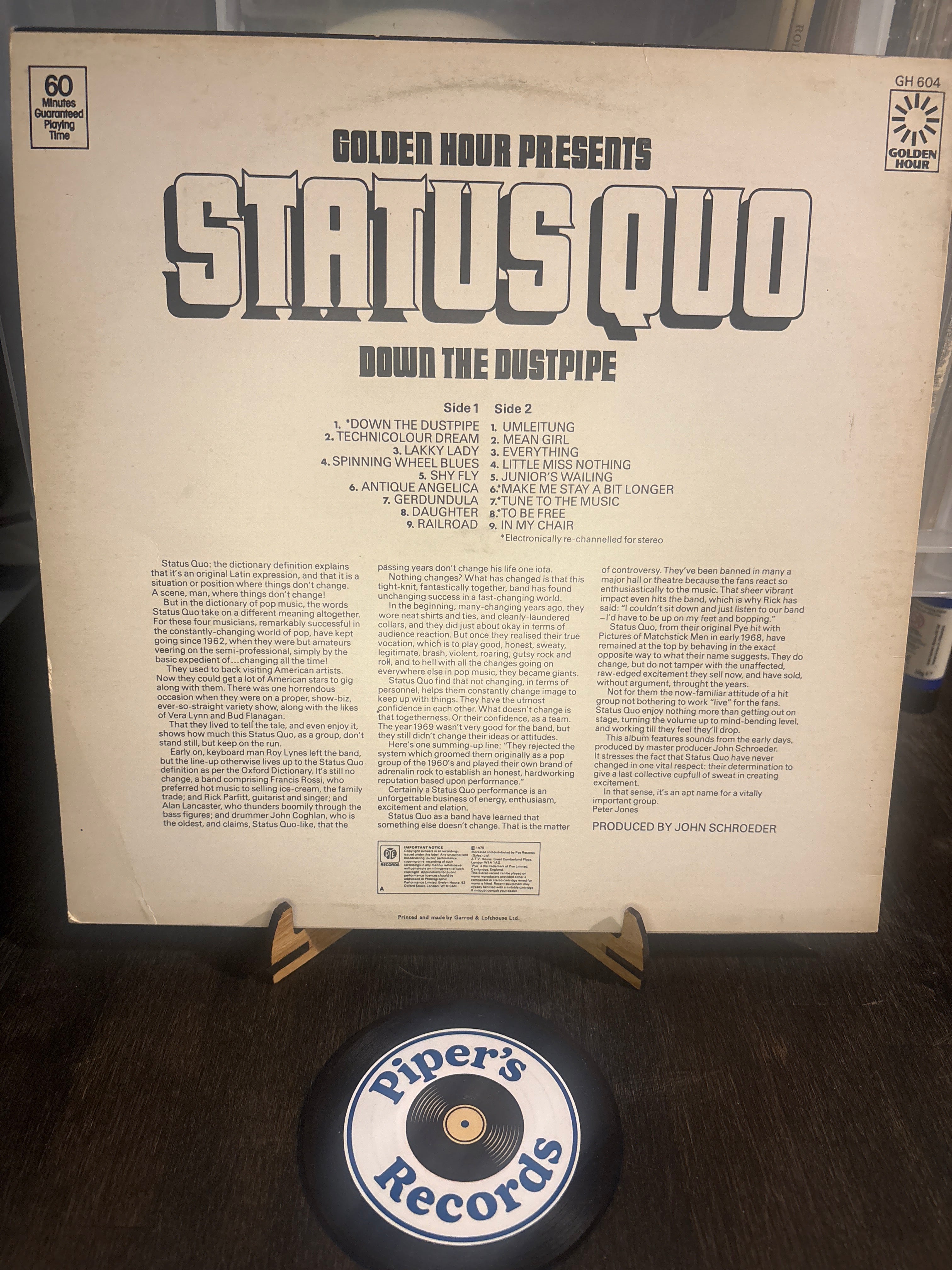 Status Quo – Down The Dustpipe (1975 UK LP)