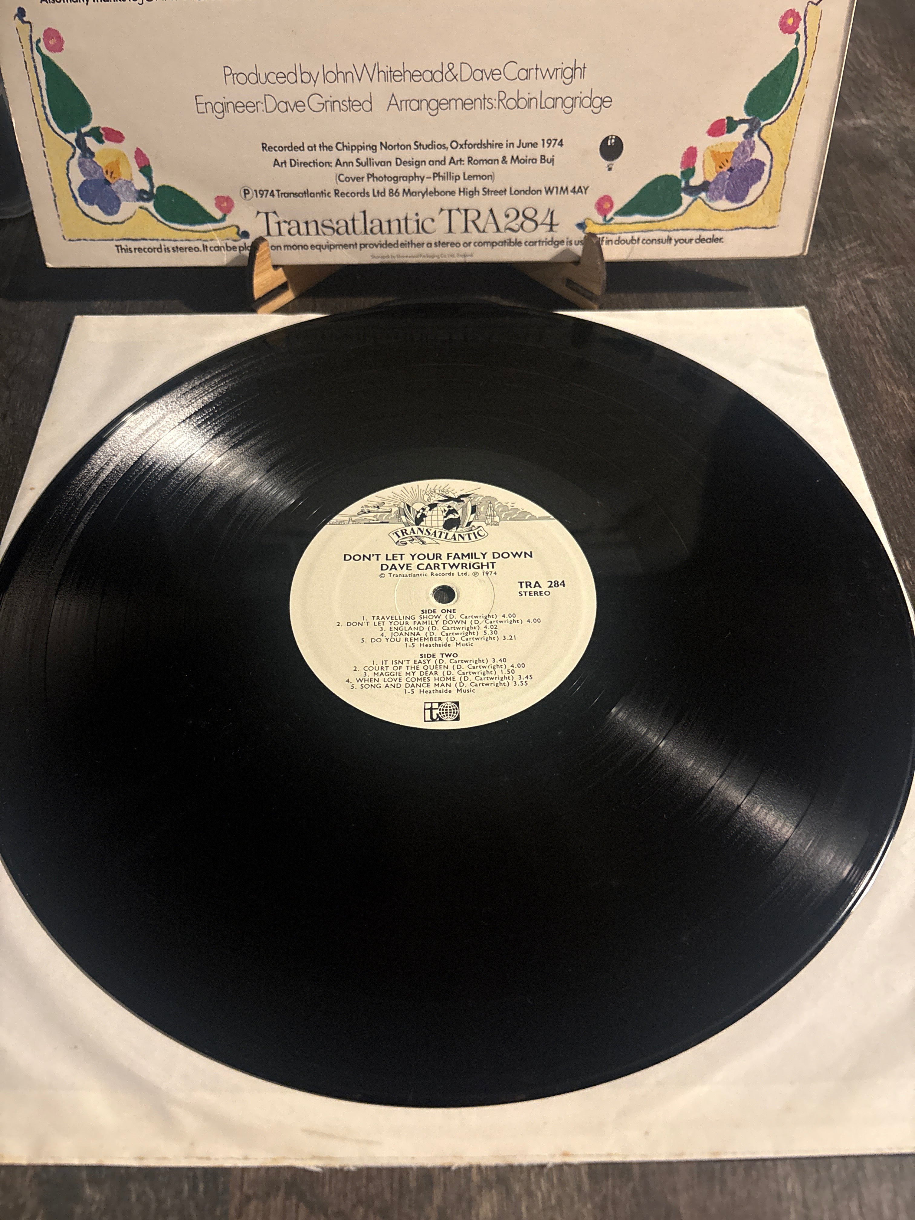Dave Cartwright – Don’t Let Your Family Down (LP, 1974, UK)