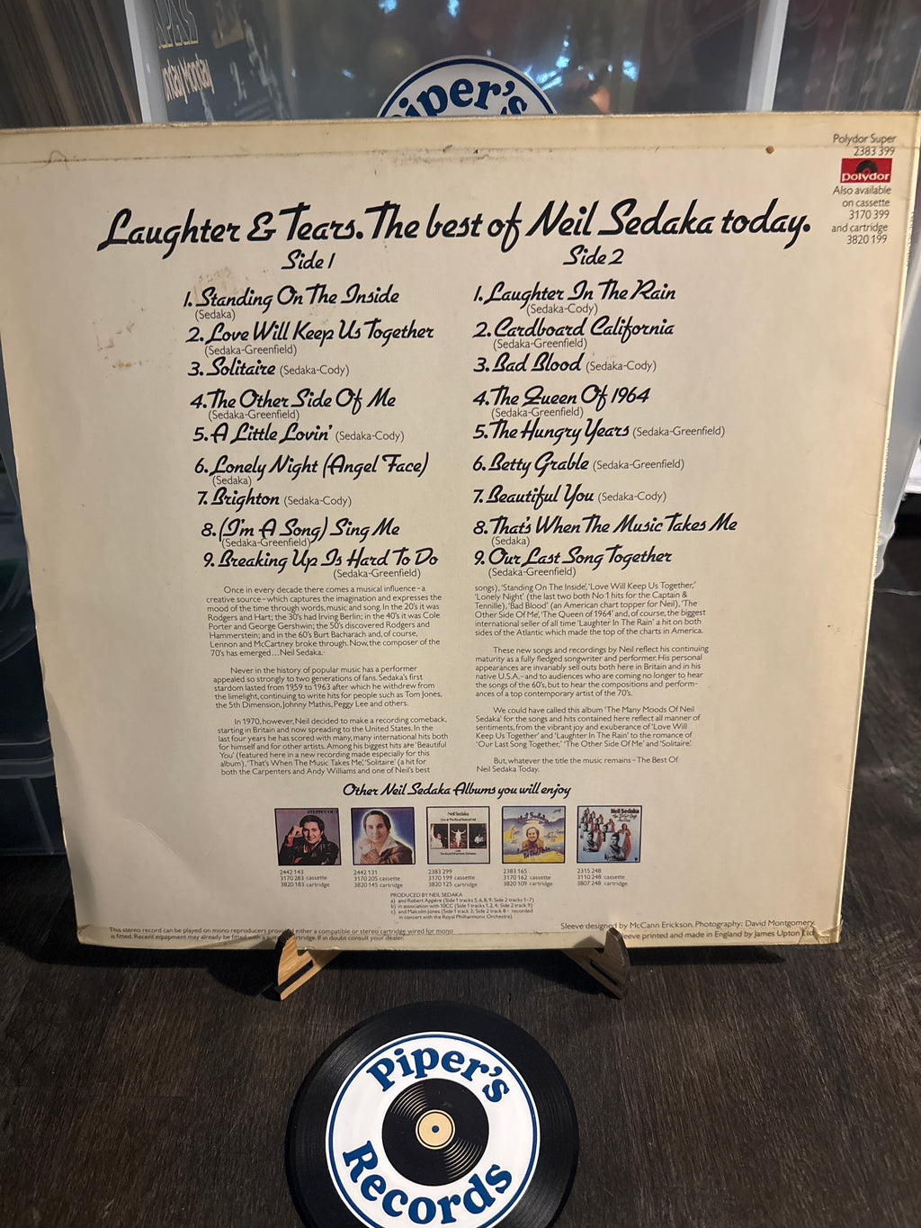 Neil Sedaka – Laughter & Tears: The Best of Neil Sedaka Today
(LP, Compilation)