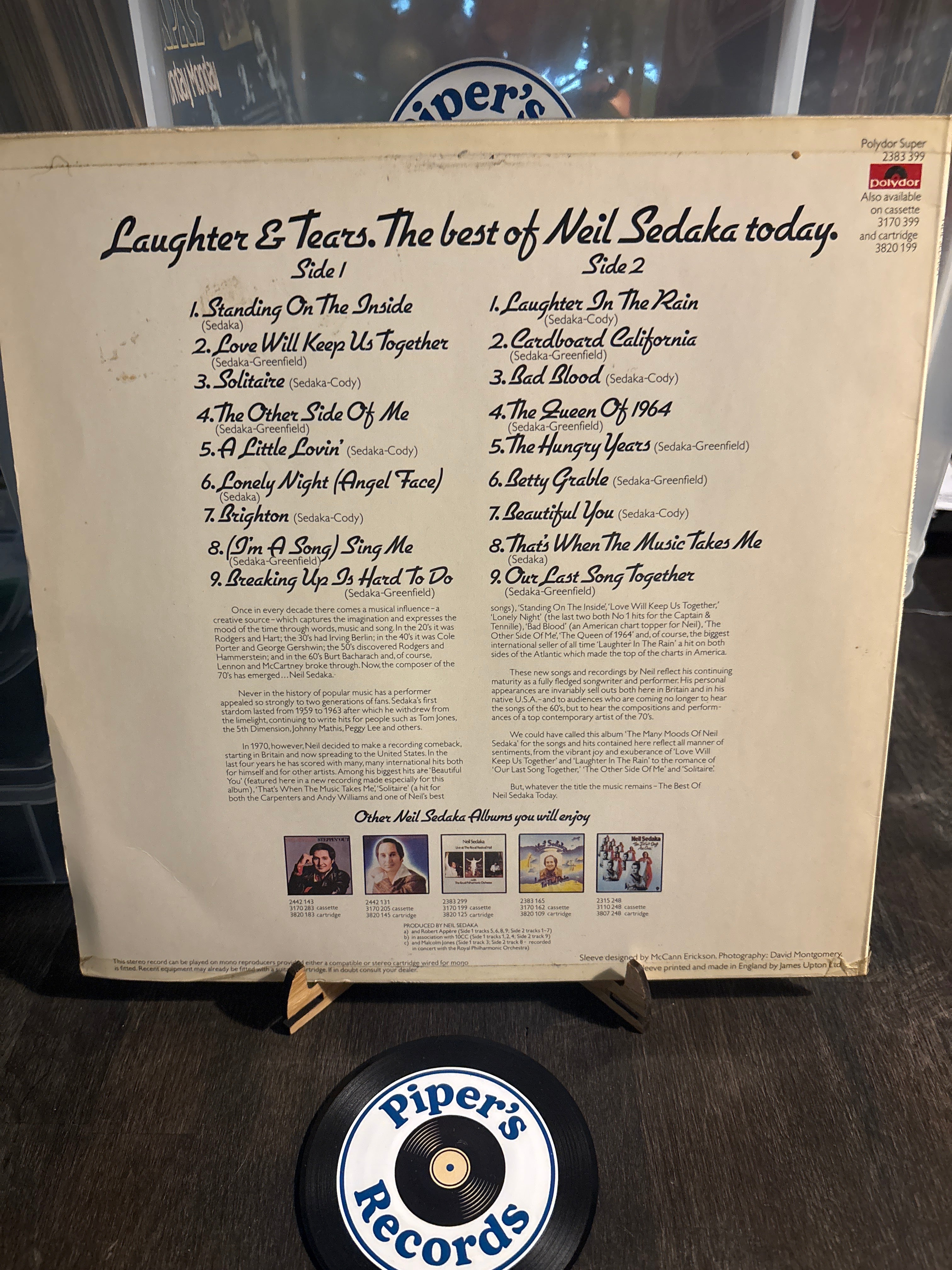 Neil Sedaka – Laughter & Tears: The Best of Neil Sedaka Today
(LP, Compilation)