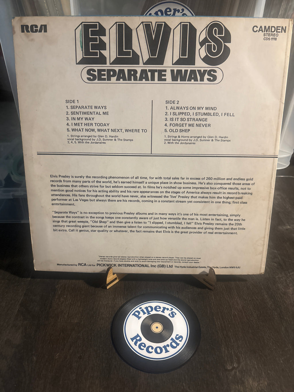 Elvis Presley – Separate Ways (LP, Stereo)